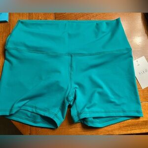 Fleo Teal High Waist Shorts -xxl